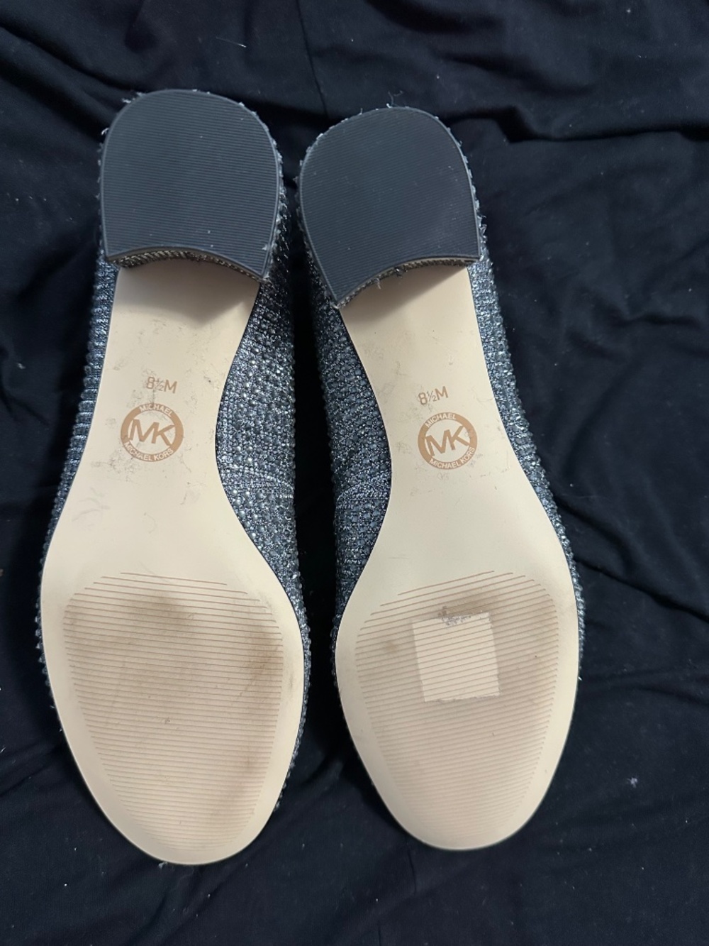 Michael Kors Silver Glitter Block Heel Pumps Women’s Size 8.5M – New Without Box - Picture 4 of 8
